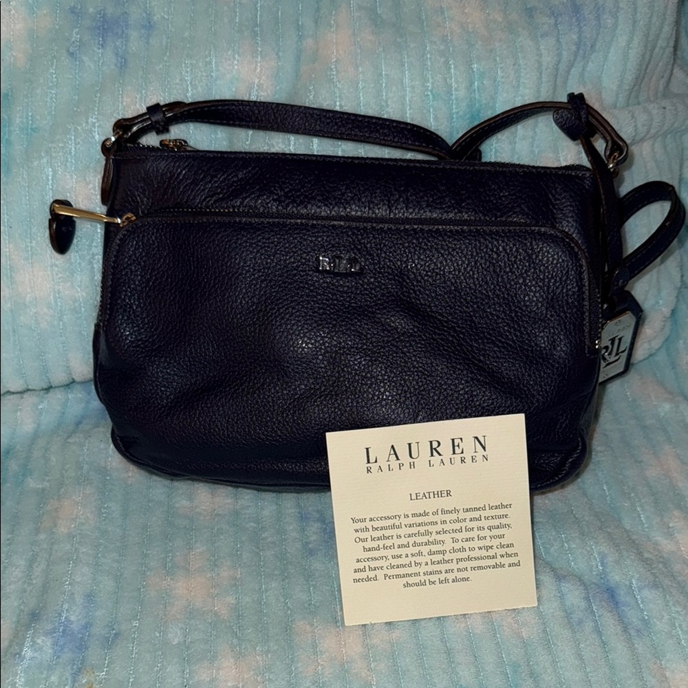 Lauren Ralph Lauren(navy) Leather Bag